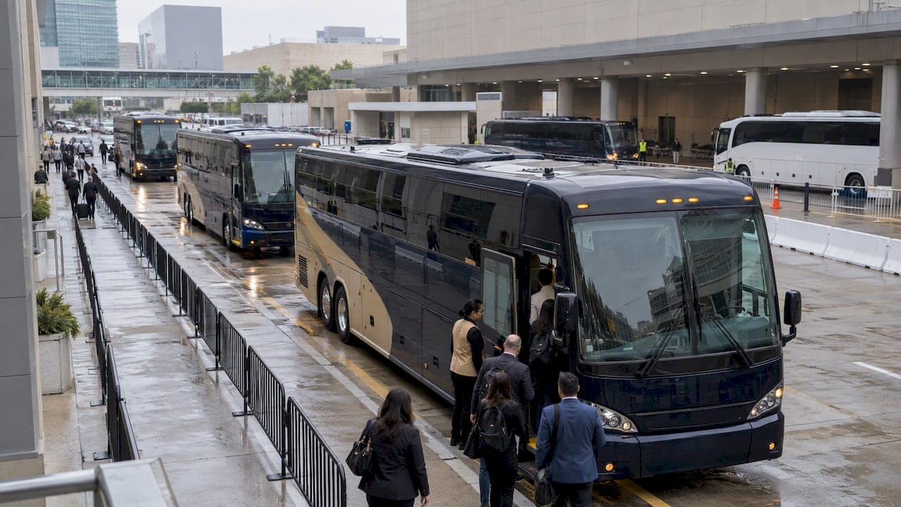 Event Shuttle Staging Plan: Three Zones From Exhibit to Event Day